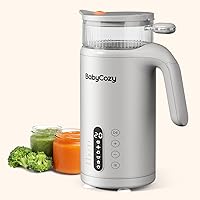 Vista 1 de BabyCozy - Máquina de alimentos para bebés, procesador de alimentos 5 en 1 para bebés, vaporizador, licuadora, acero inoxidable 304, 2 vaporizadores