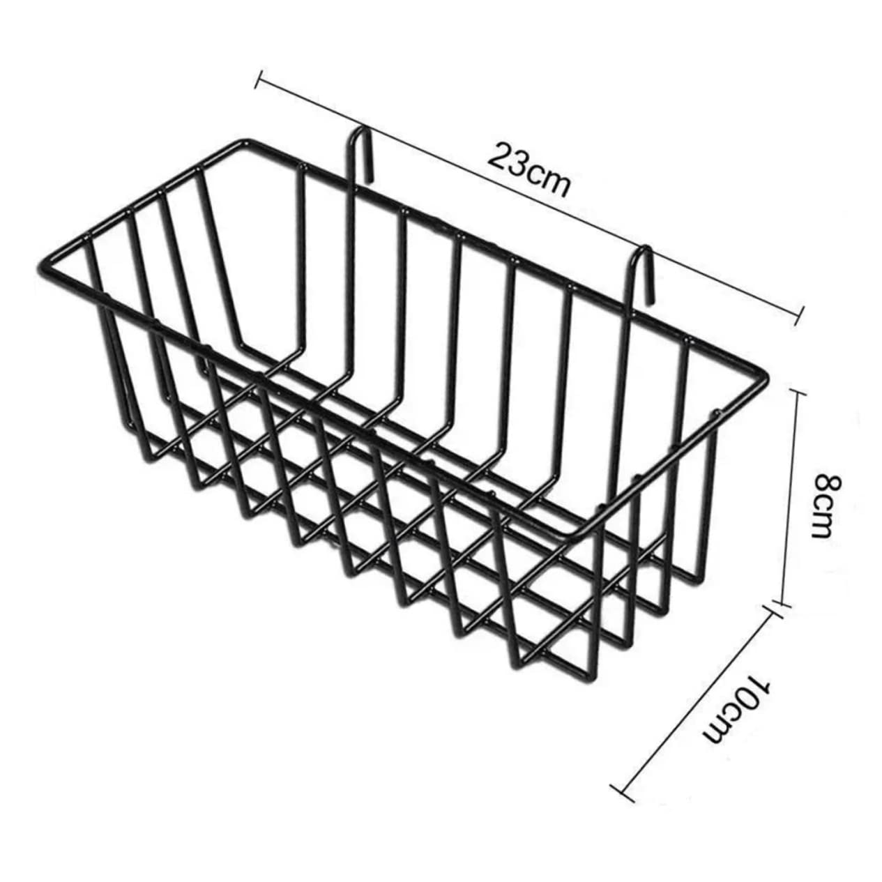 ABOOFAN 2Sets Iron Pegboard Storage Baskets Wall Mount Wire Shelves for Home Kitchen Bathroom Hollow Design with Strong Load-Bearing Suitable for Tools and Small Item Organization