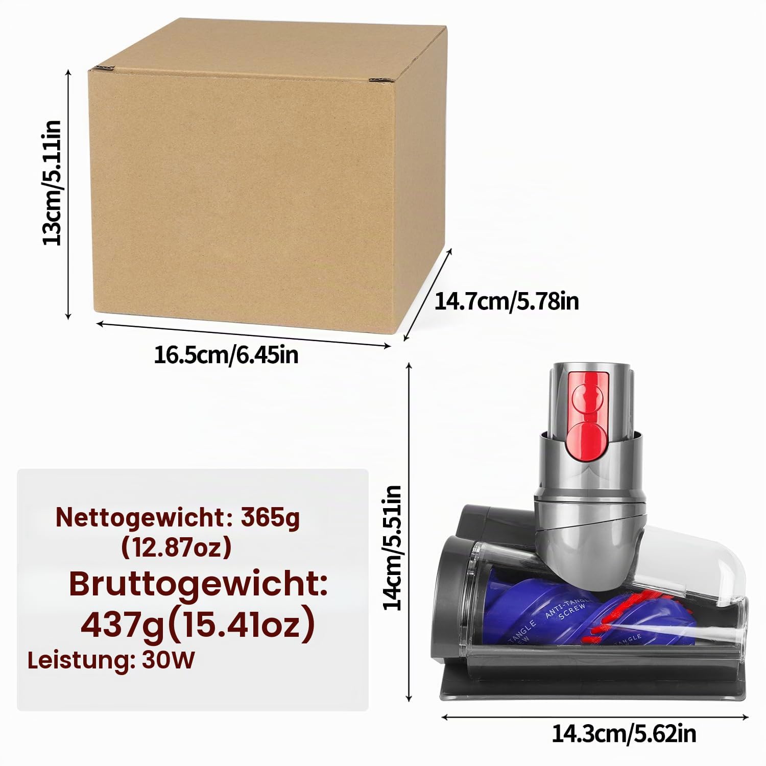 Anti-Tangle Tierhaarbürste für Dyson V12 Slim SV20 – Staubsauger Zubehör für Matratzen, Polster & Tierhaare, kompatibler Ersatzaufsatz