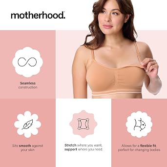 Motherhood Maternity Women's Seamless Hands Free Pumping/Nursing Bra