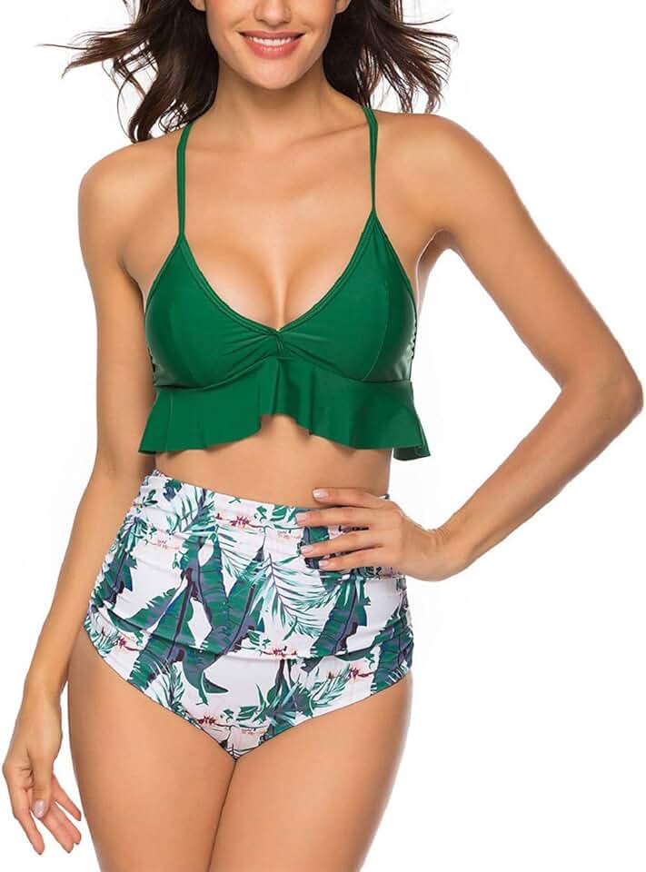 Amazon.es bikinis tiro alto Mujer Ropa