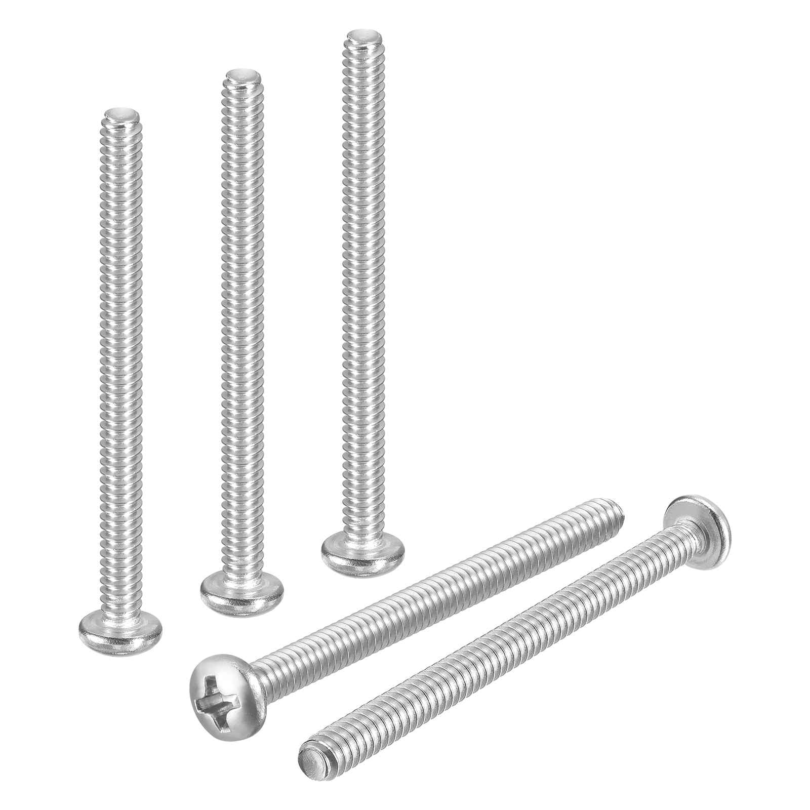 DTGN #6-32x1-3/4" Pan Head Machine Screws - 100pcs - Good for Machinery - 304 Stainless Steel Phillips Machine Screws Bolts - Silver — image 1