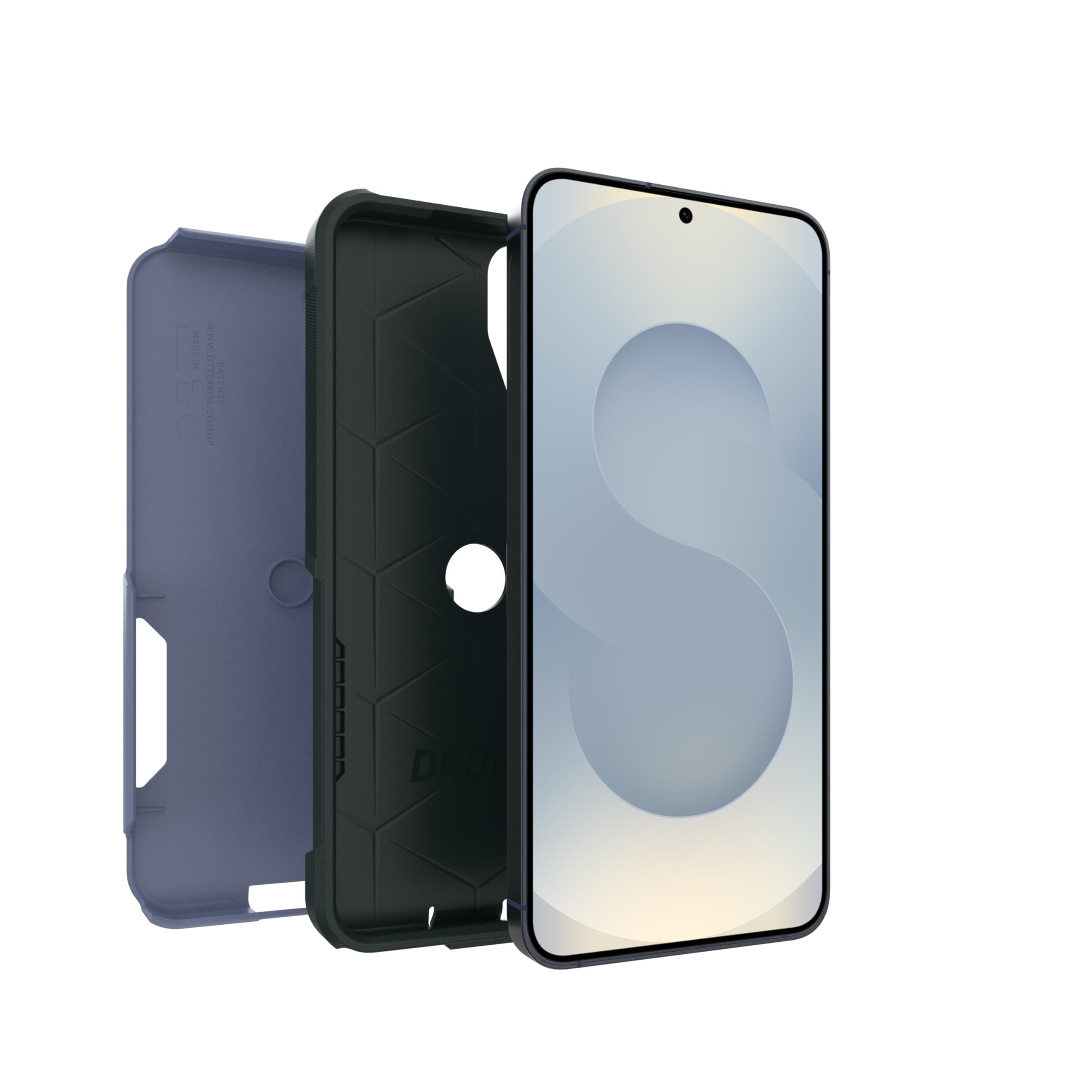 OtterBox Samsung Galaxy S25+ (Solamente) - Funda de la Serie Commuter - Arrecife de orquídea (Azul y Verde) - Delgada y Resistente - Apto para Bolsillo - con protección de Puerto
