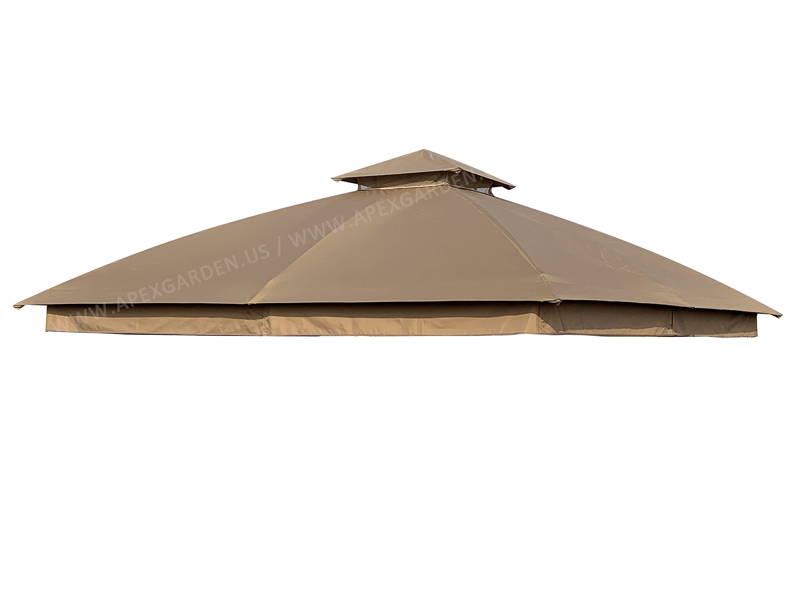 APEX GARDENCanopy Top for Style Selections 10 ft x 10 ft Brown Metal Square Semi- Gazebo Model #TPGAZ9116 / #TPGAZ9116A / #TPGAZ9116B (Top Only) (Tan)