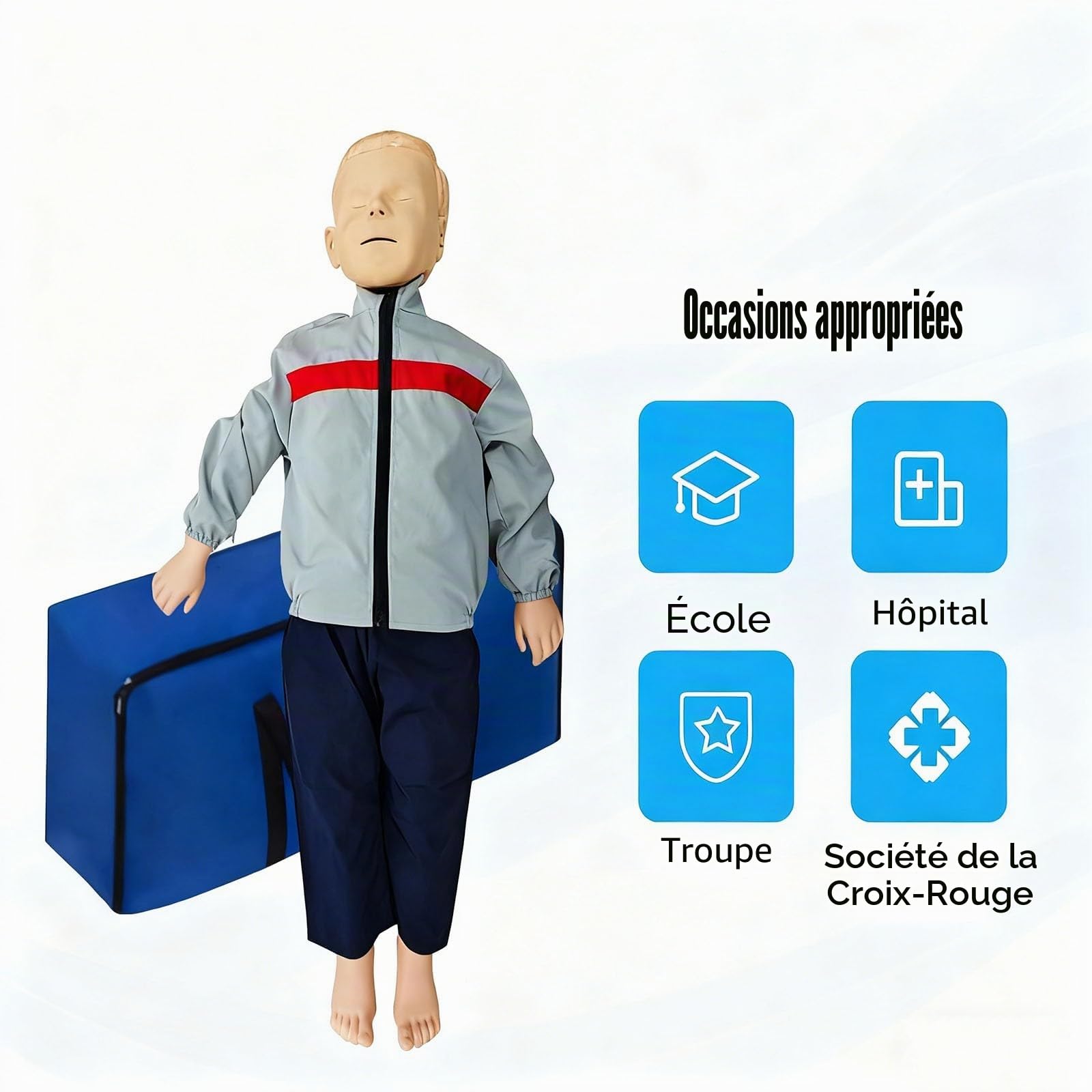 ELZEM Mannequins de Secourisme Enfant Mannequin de CPR Infantile de Réanimation Cardiopulmonaire pour L'éducation et l'enseignement des Patients A