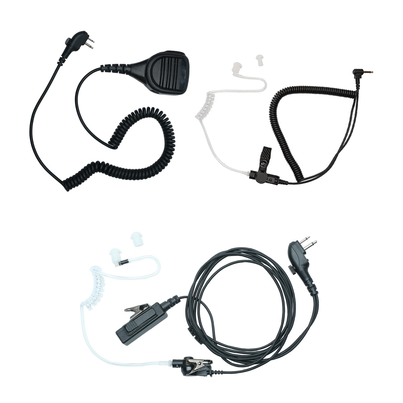 Speaker Mic with and Tube Earpiece Bundle for TC-508 TC580 Radio