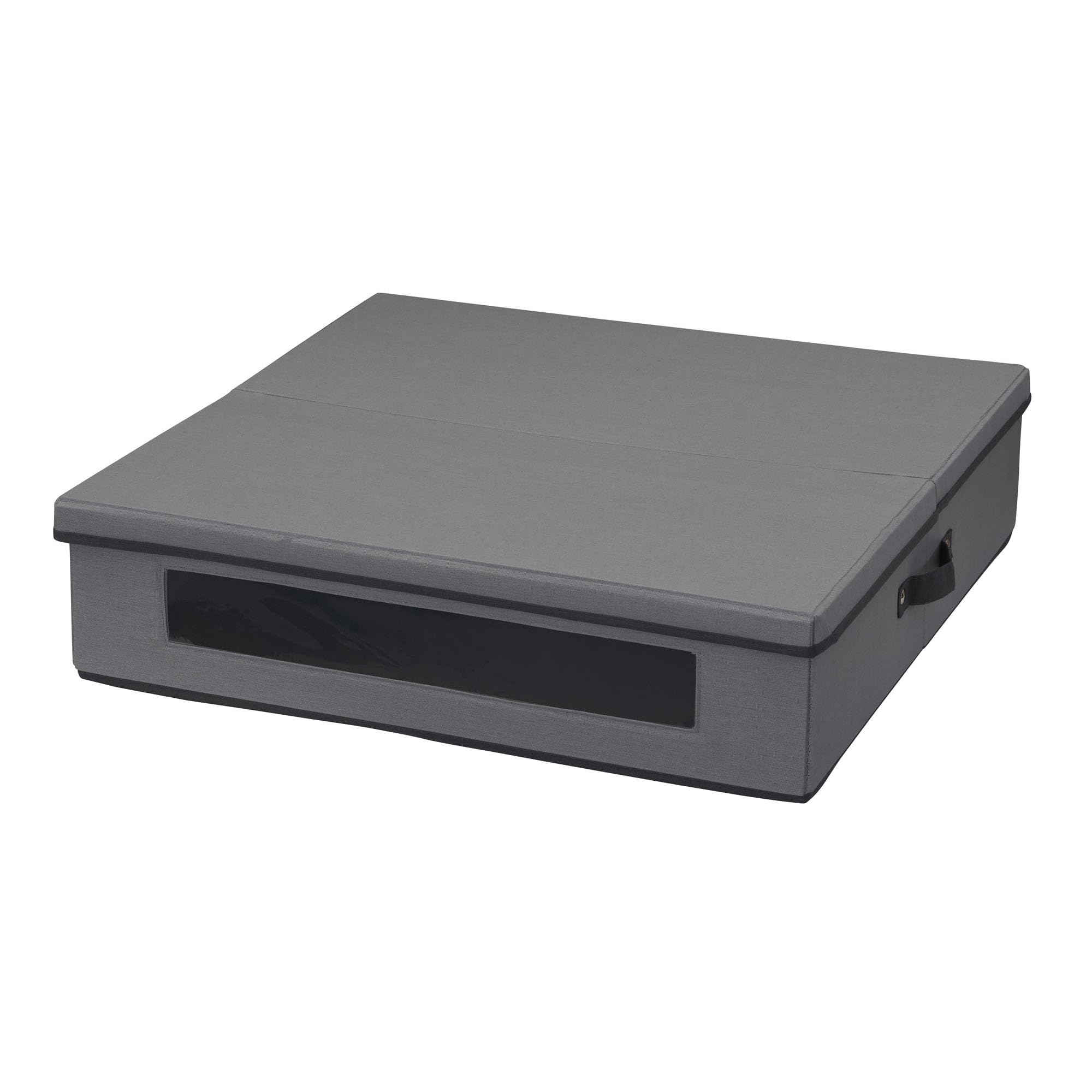 household essentials gray wreath storage box with lid, 24 inch