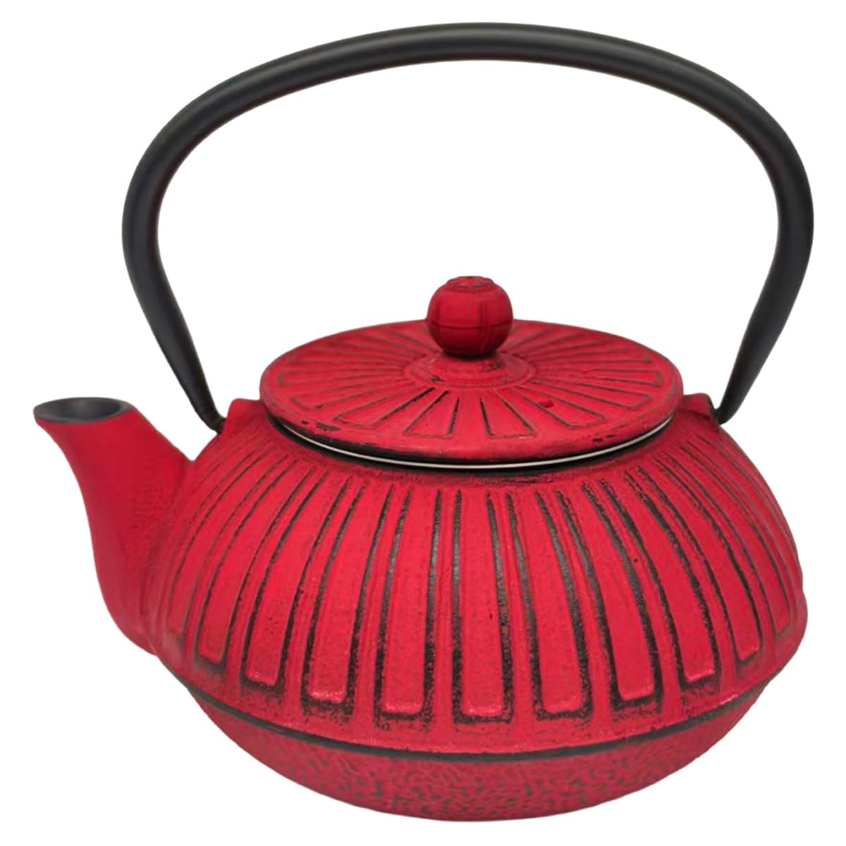Tetera de Hierro Colado 0,6L Roja con Diseño Elegante y Durable