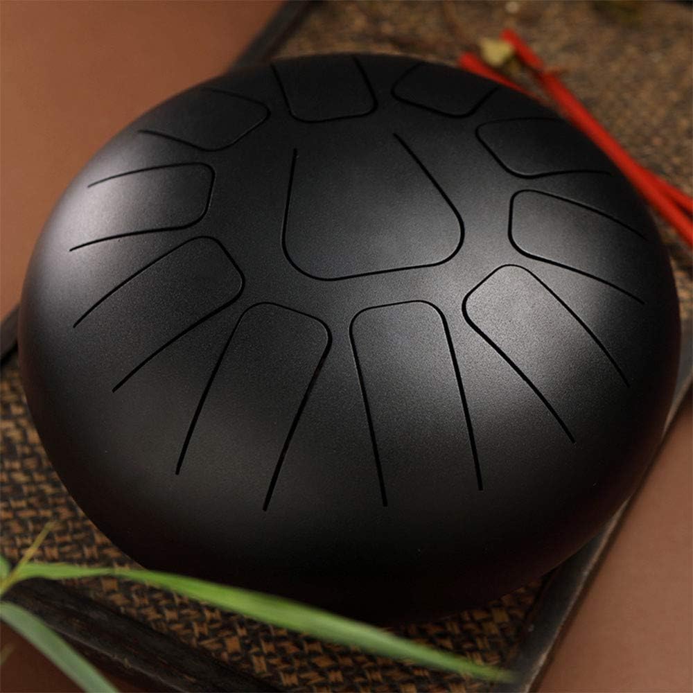 Steel Tongue Drum 10 Pollici 11 Note Tamburo in Acciaio con mazzuolo di gomma/punta delle dita/borsa da viaggio imbottita per Meditazione Yoga Zazen Sound Healing