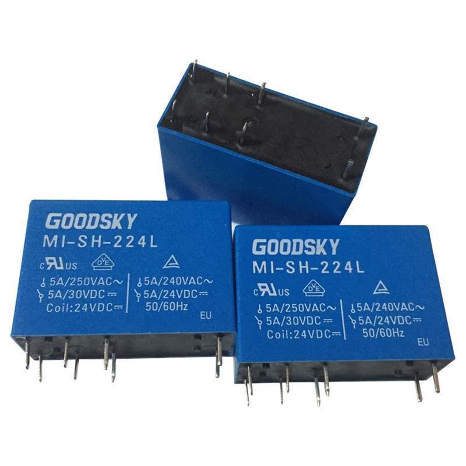 AQHYEBNSR 1PCS 100% Original New Relay MI-SH-205L MI-SH-212L MI-SH-224L MI SH 224L 8PIN 5VDC 12VDC 24VDC(Mi Sh 224l)