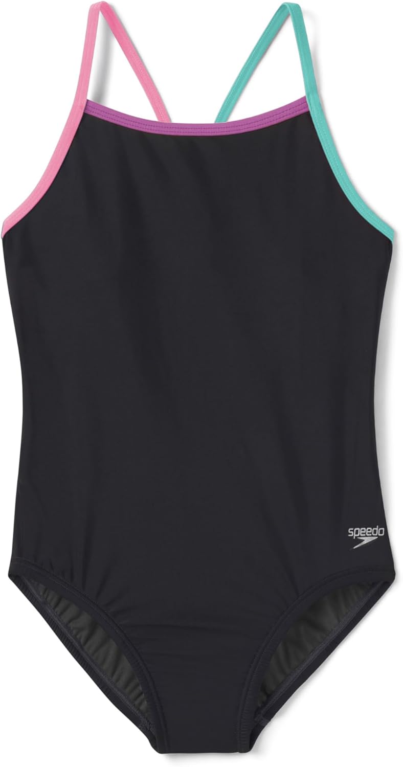 Speedo Girl's Swimsuit One Piece Thin Straps
