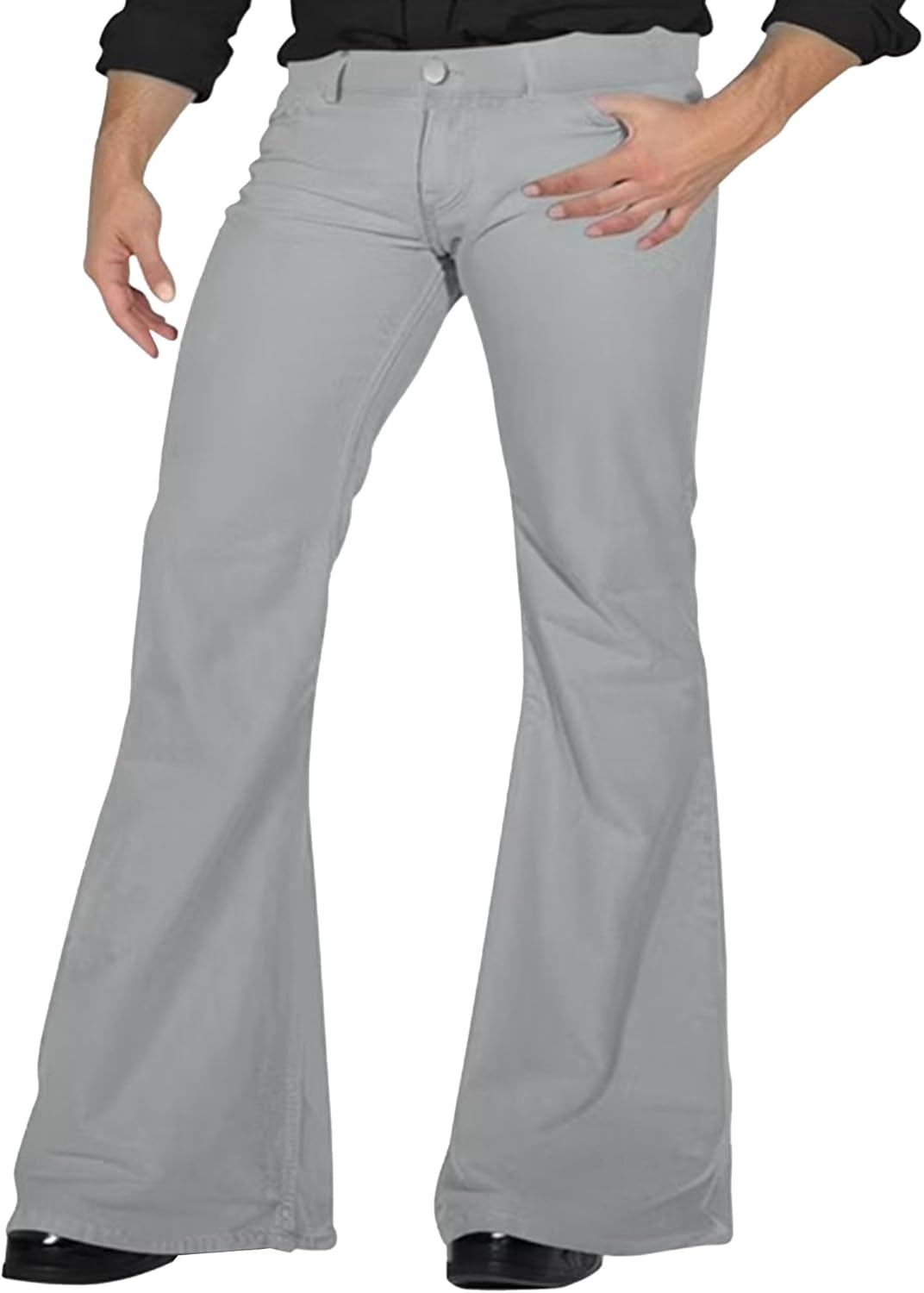 Jeans A Campana Pantaloni Svasati Uomo Anni '70 Denim Vita