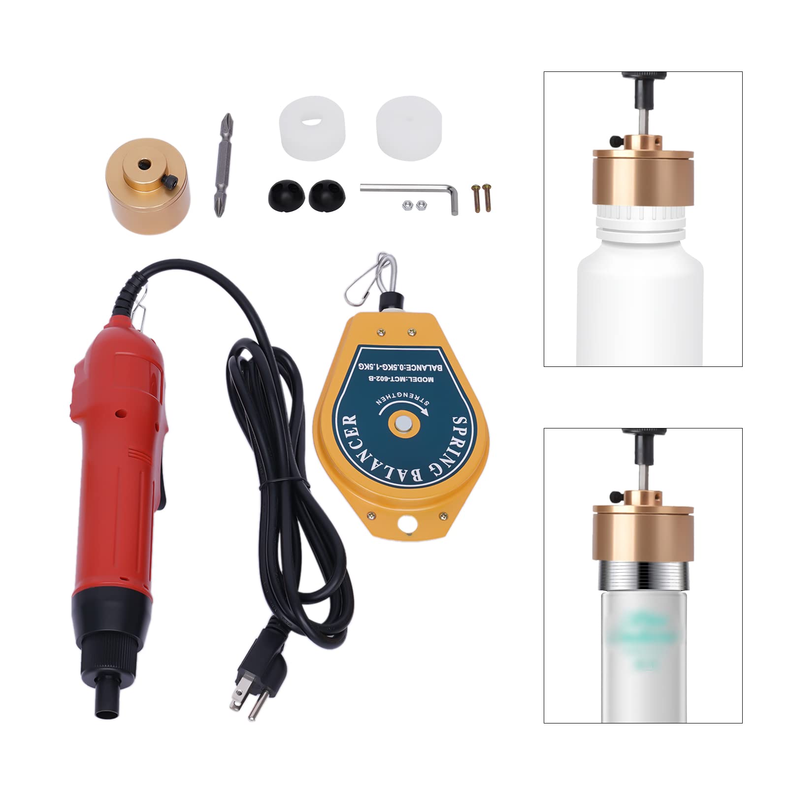 Macchina Elettrica di Sigillatura Rotativa per Bottiglie e Lattine, per Coperchi con Diametro da 10-30 mm