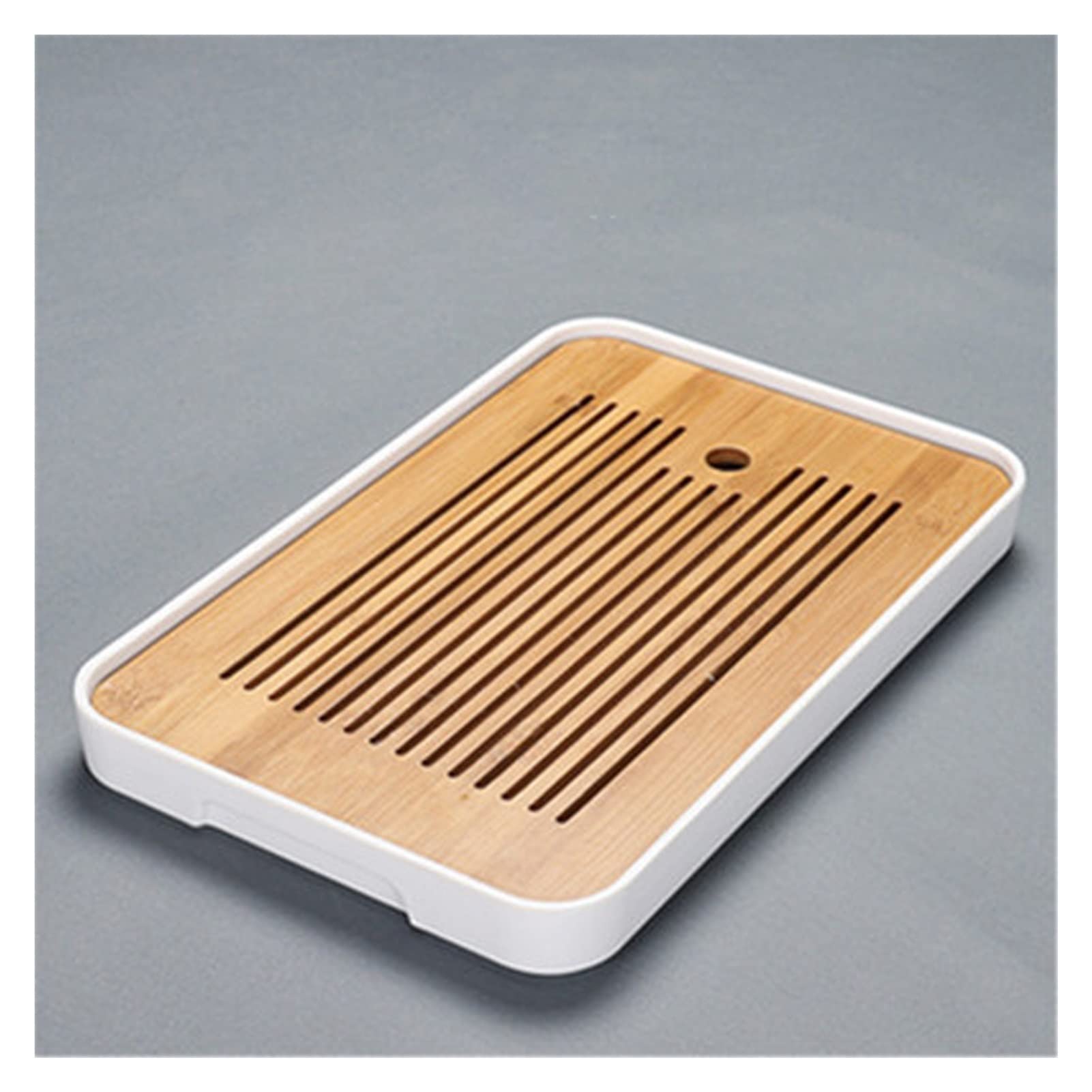 Bandeja De Té De Imitación Madera con Drenaje Y Almacenamiento De Agua, Juego De Té para Mesa De Comedor Y Taza De Té