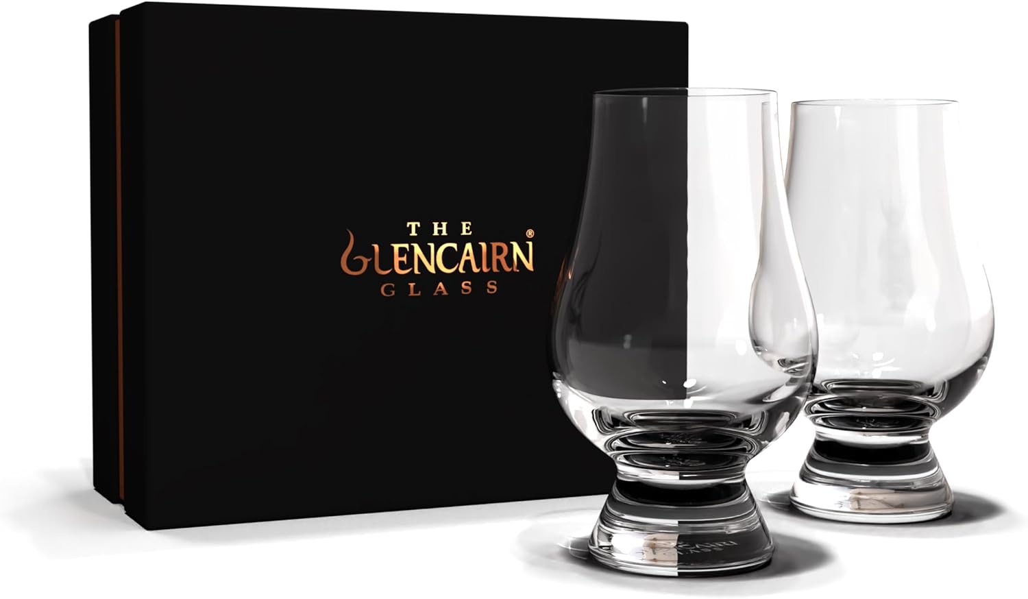 Glencairn Whiskey Glass Gift Set of 2 - Official Lead-Free Crystal Whisky Tasting Glasses in Presentation Box