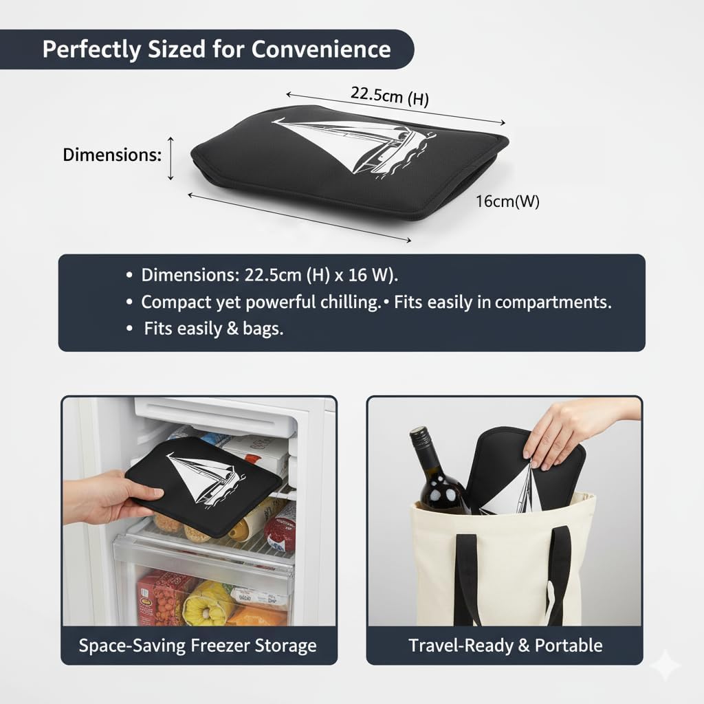 Universal Wine Chiller Sleeve for All Bottles - Rapidly Cools & Keeps Wine, Champagne & Beer Ice-Cold in Minutes - Portable No-Mess Gel Cooler for Picnics & Parties