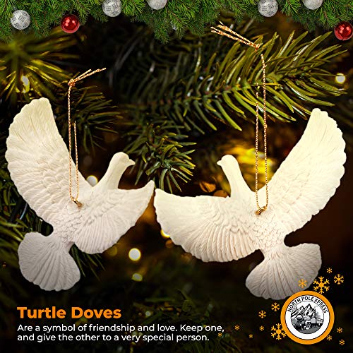 Northpolexpress Turtle Doves Friendship Christmas Ornaments - Set Of Two Doves Engraved With Friends Forever - Two Turtle Dove Ornament From Home Alone 2 Lost In York #TOP4