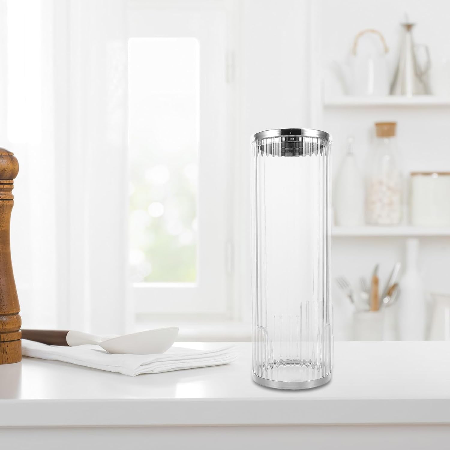 Plastic Paper Cup Holder Dispenser Rack for Kitchen Countertop with Stylish Design and Versatile Use, Prevents Clutter and Mess, for Home and Coffee Shops