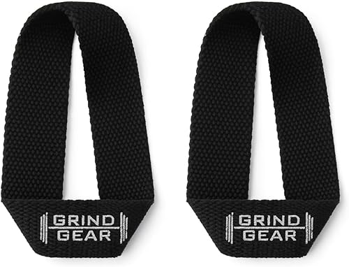 Correas de levantamiento de pesas profesionales, multiusos, algodón resistente, color negro