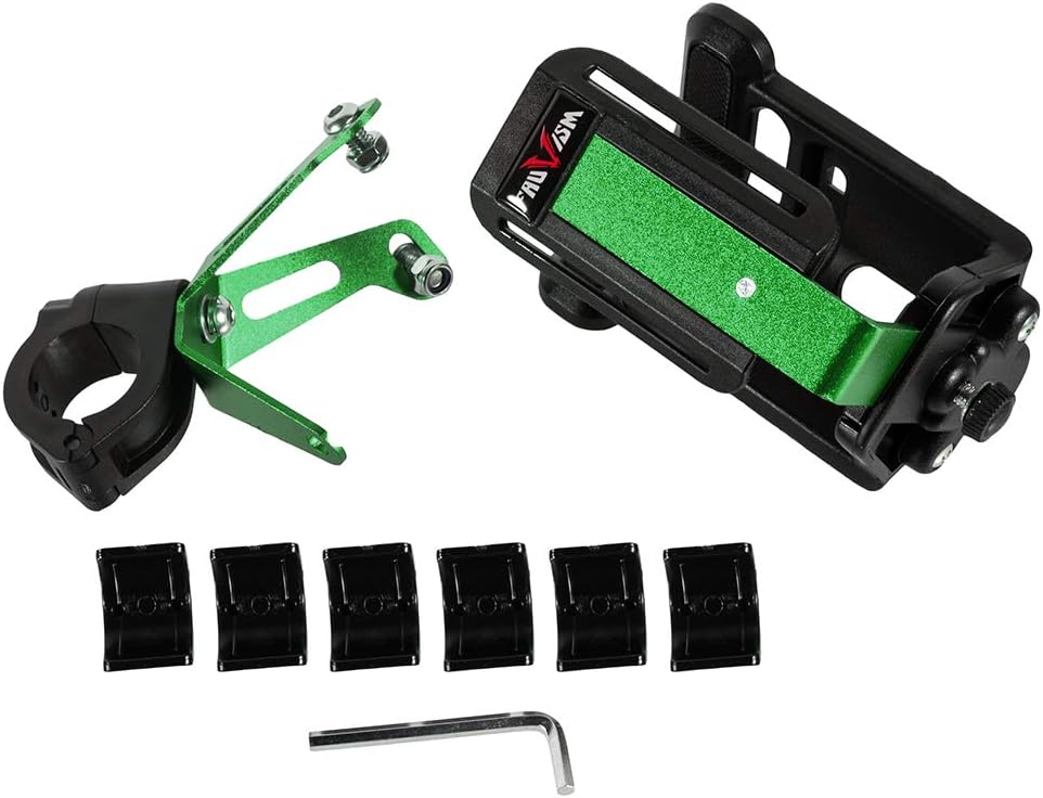 Unviversal Bottle Holder for Motorcycle with 20mm 22mm 25mm 28mm Handlebar Crash Bar Bumper for R1200GS G310GS DL650 Z900 (Green)