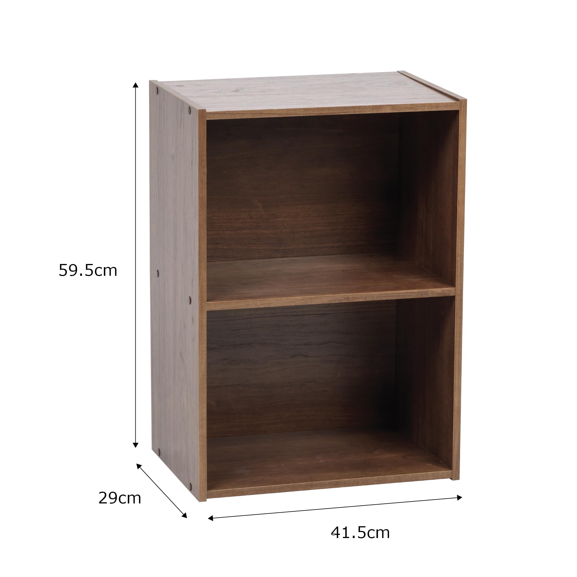 Libreria Angolare Iris Ohyama In Legno - 2 Ripiani, Larghezza 40cm, Marrone Chiaro, Montaggio Facile