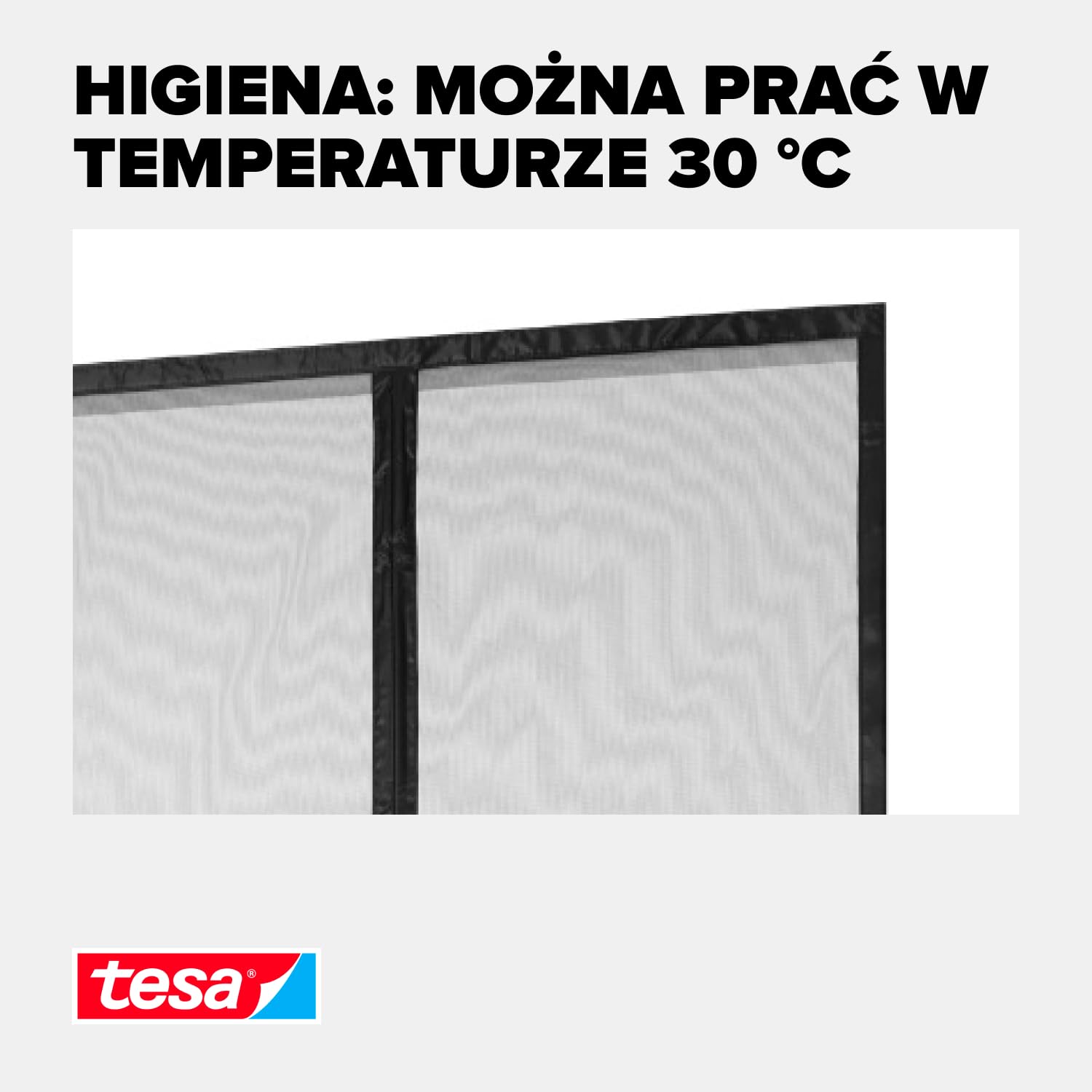 tesa INSECT STOP Magnetic Curtain - samoczynnie zamykająca się zasłona z magnesami na drzwi balkonowe, łatwy montaż bez wiercenia - 220 x 100 cm