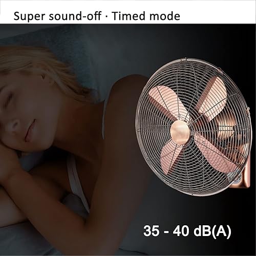 Miniatura 6 de USGitke Ventilador de pared con control remoto Ventilador retro ajustable de tres velocidades de bajo ruido de 16 pulgadas18 pulgadas (color