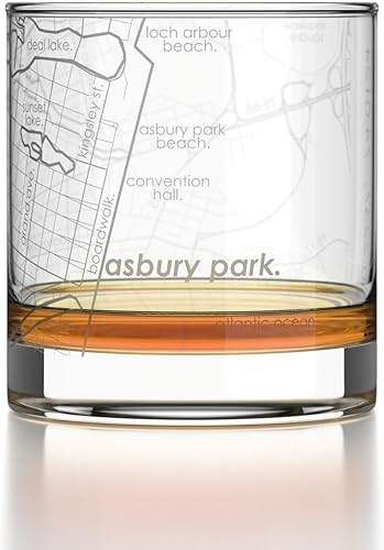 Vista 229 de Well Told Vaso grabado de Washington DC Map Rocks, vidrio de whisky antiguo (11 onzas, transparente), regalo para los amantes del whisky 147-Claro