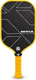 Nivia K-5000 Pro Pickleball Paddle, Carbon Surface, 16 mm Thickness, Paddle Cover Bag, Cushion Comfort Handle Grip, Durabl... Price In India