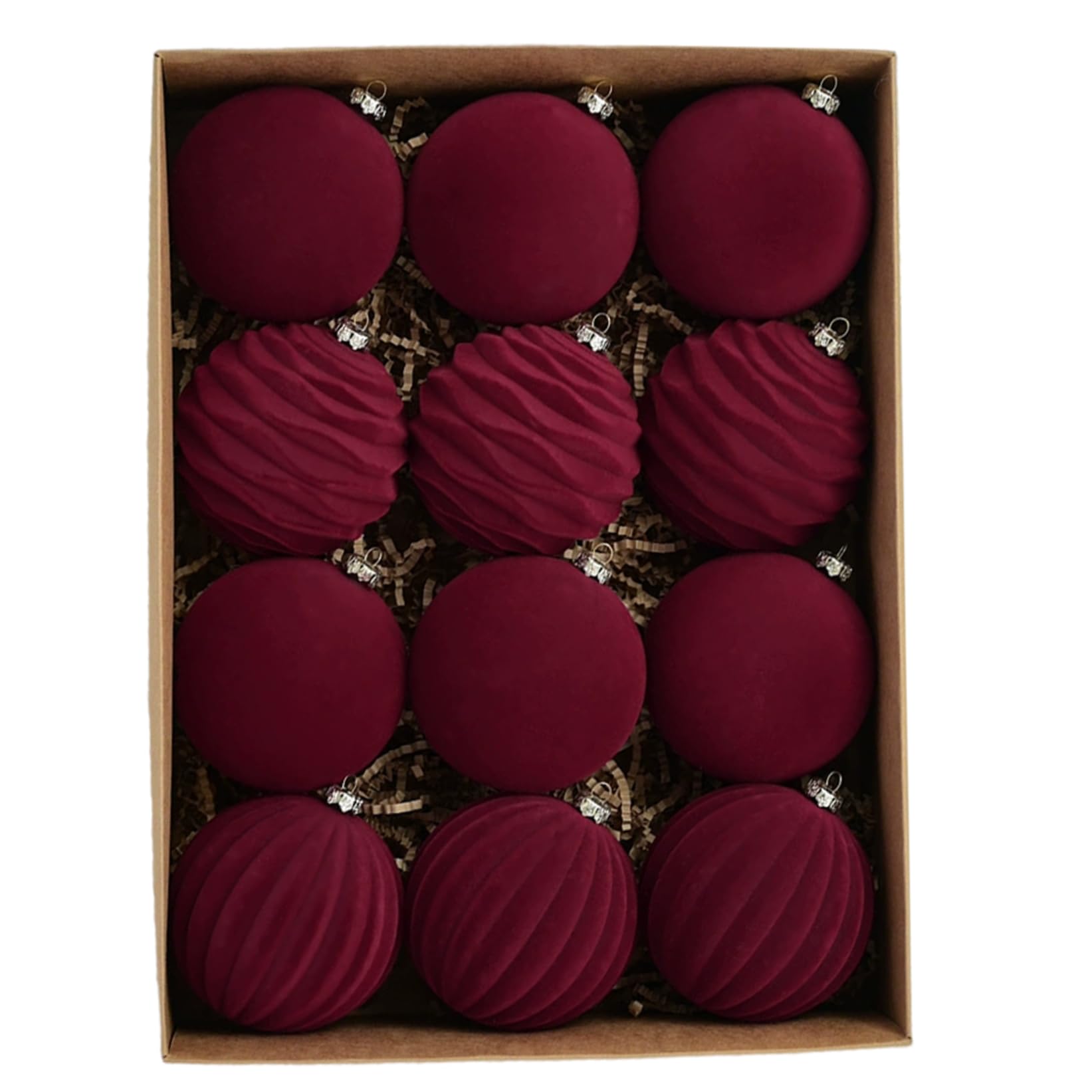 Boules de Noël en velours incassables pour un sapin splendide sans débris