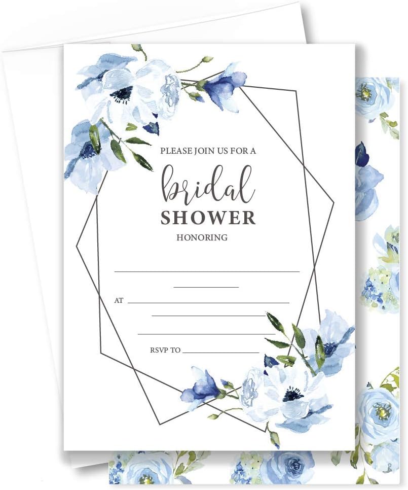 Orange Umbrella Co 12ct Fill In Bridal Shower Invitations