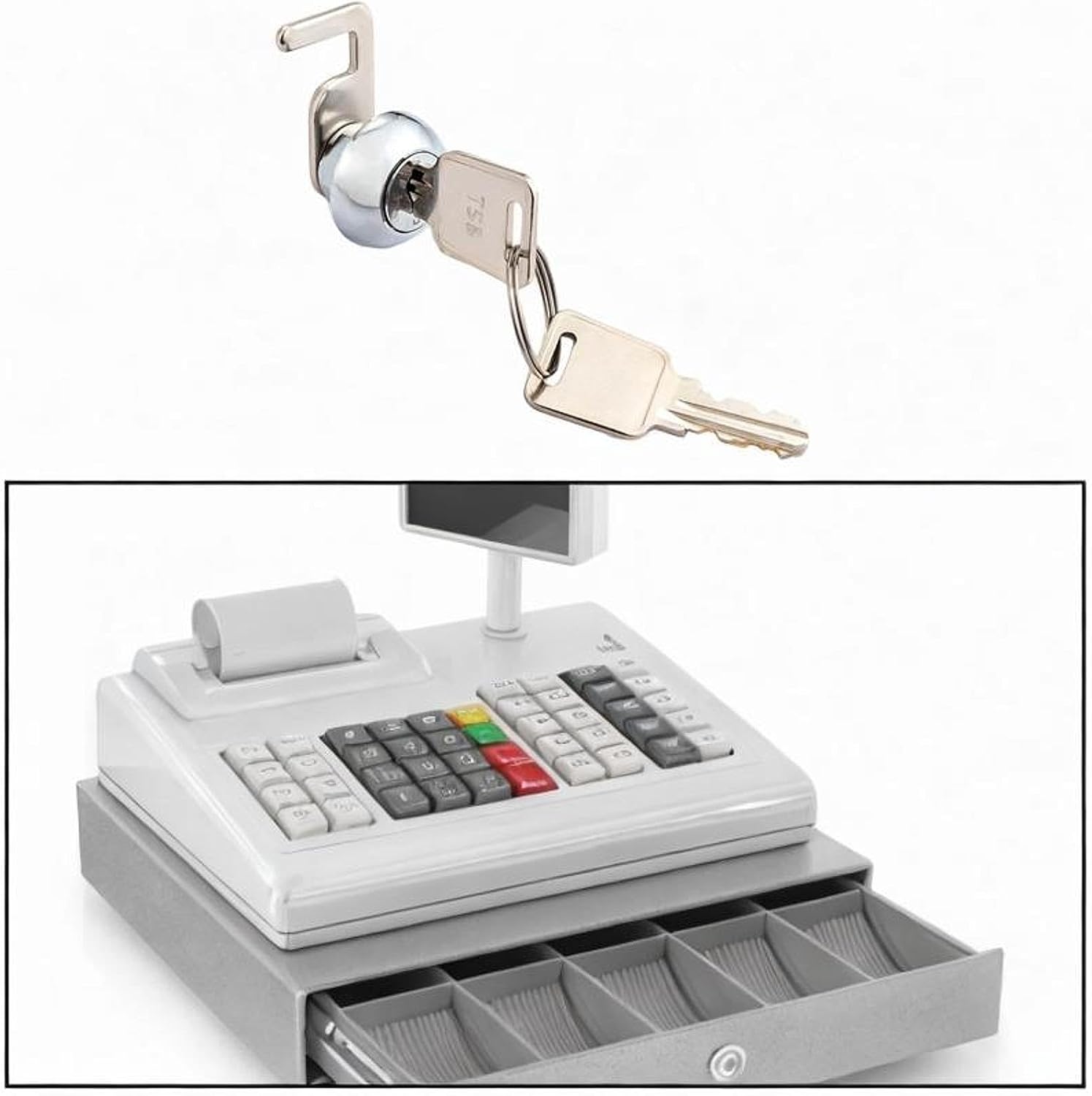 Replacement Cam Lock with Alike Keys, Zinc Alloy, Easy Installation Hook Lock, Style C