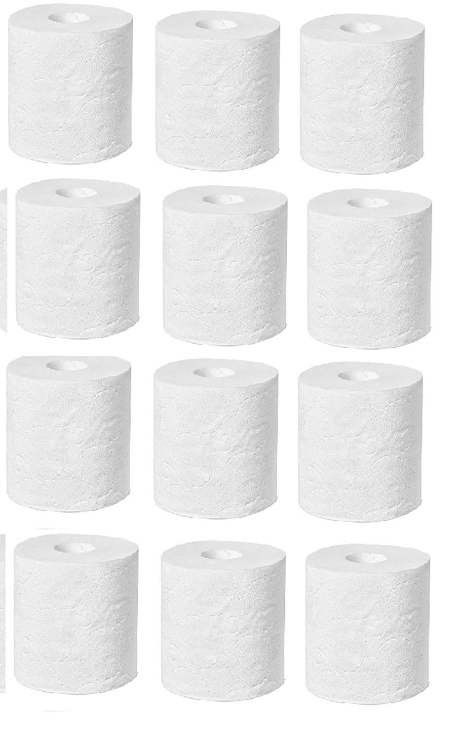 KRUM Carta igienica morbida (2 strati), 12 rotoli in 1 confezione (super risparmiata), 3000 fogli