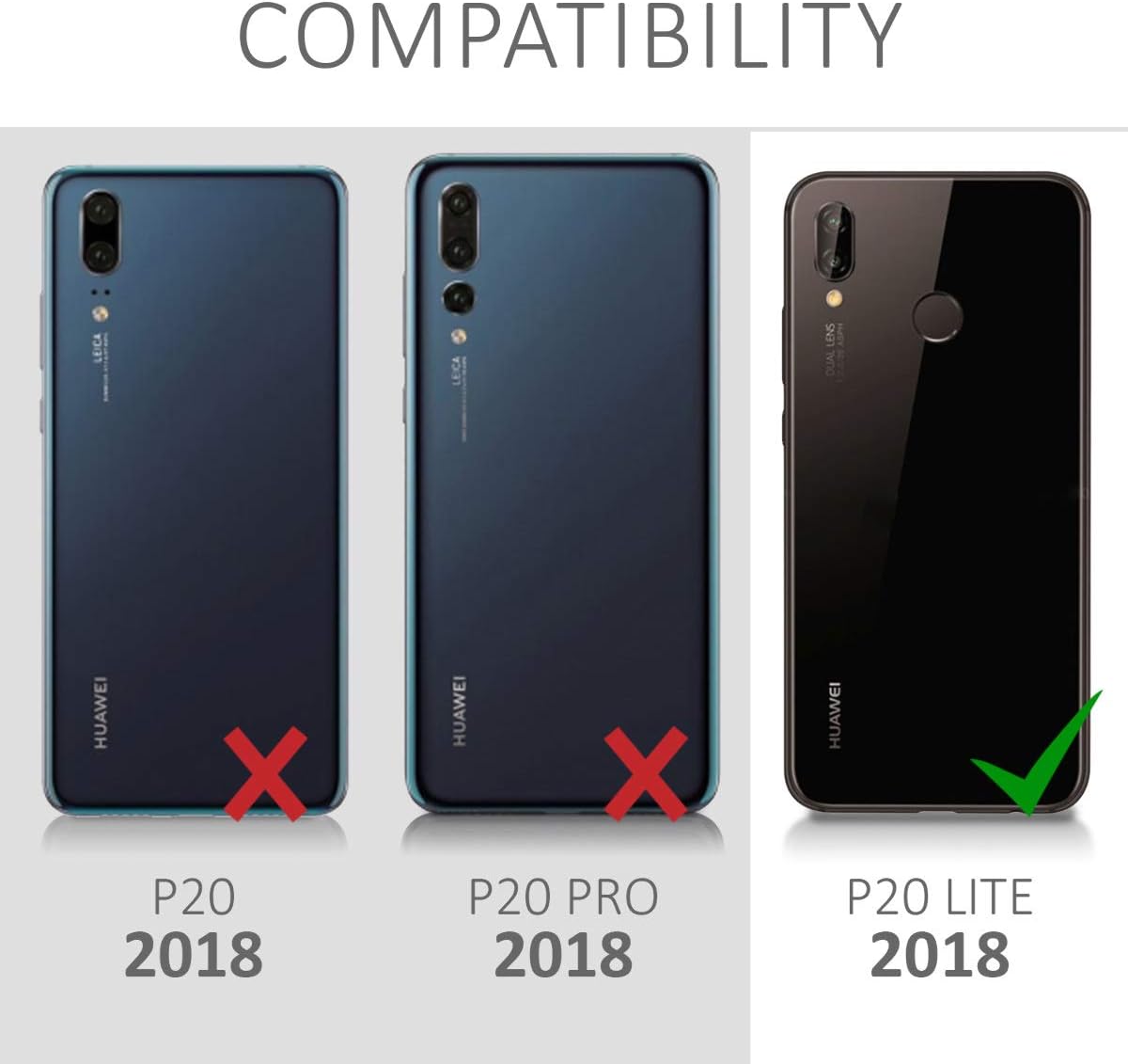 kwmobile Case Compatible with Huawei P20 Lite Case - TPU Silicone Phone Cover with Soft Finish - Mauve