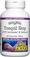 Vista 1 de Natural Factors - Stress-Relax Sueño Tranquilo - 60 Tabletas Masticables