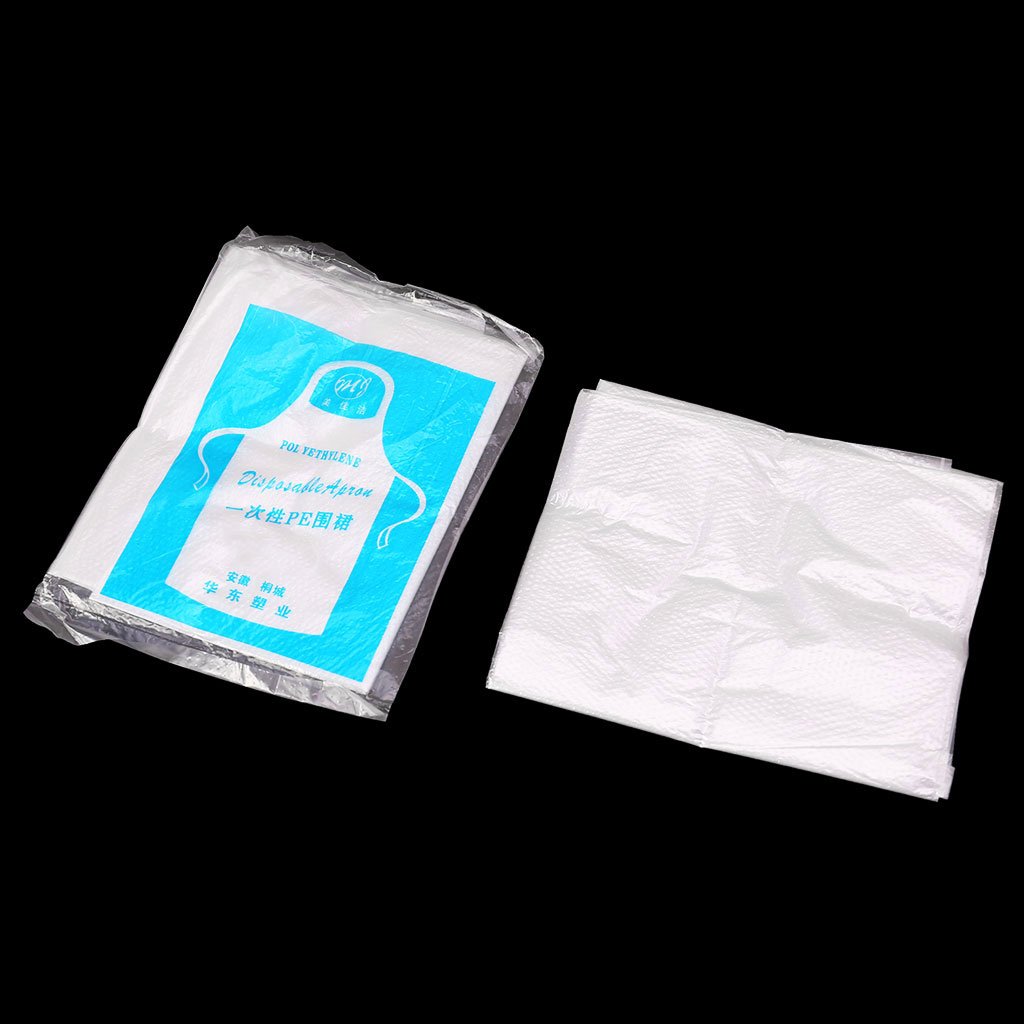 25 Piezas Multifuncional Delantal desechable Pintura de Cocina Impermeable para Hombres Mujeres, Delantal Impermeable de plástico, Transparente