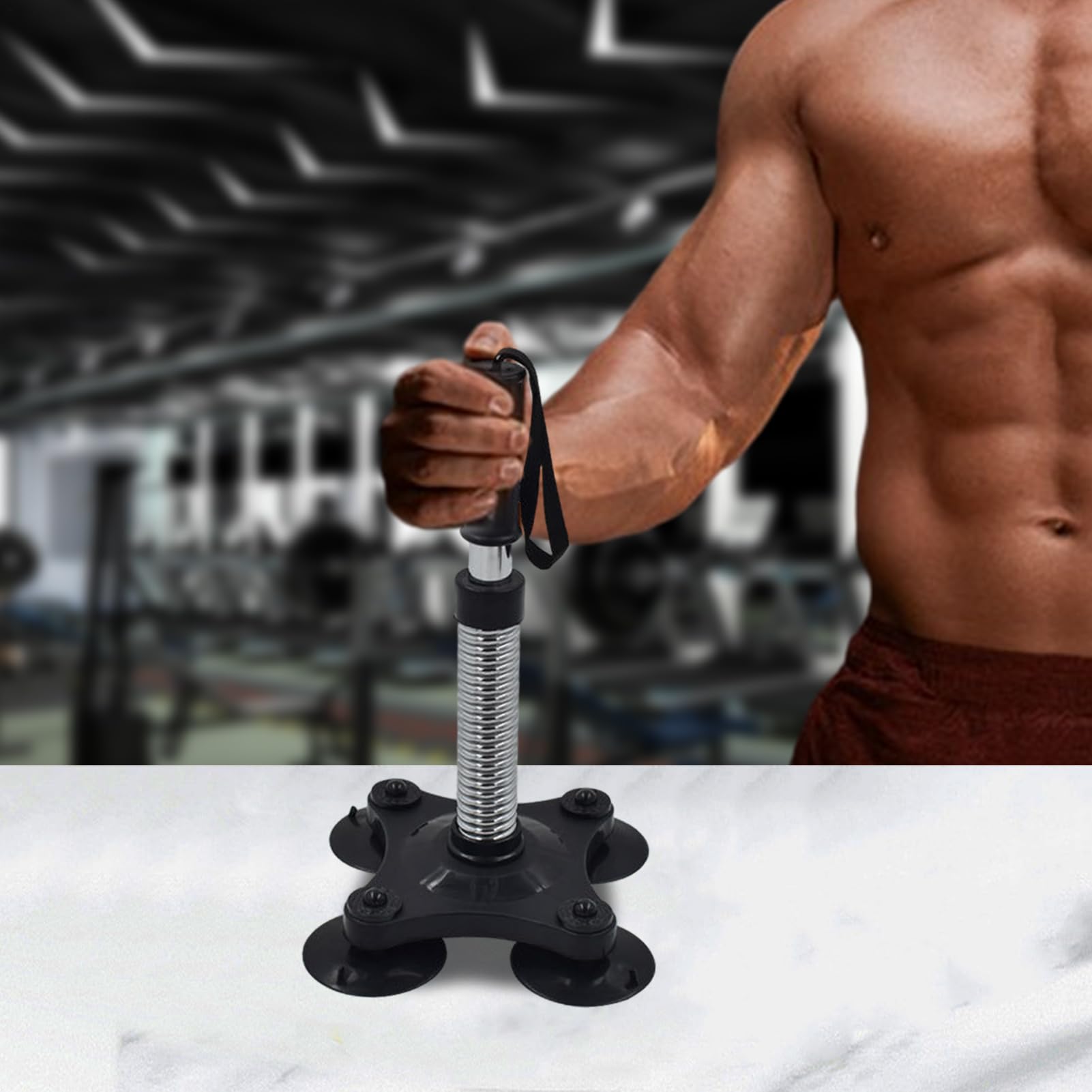 Entrenador estable para ejercitar los brazos, 14 x 8,5 pulgadas, fortalecimiento del antebrazo, con 4 ventosas para ejercitar los músculos de la muñeca