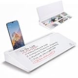 TSJ OFFICE Small Desktop Whiteboard -Glass Dry Erase Board Computer Keyboard Stand White Board Surface Pad with Drawer, Desk Organizers with Accessories for Office, Home, School Supplies