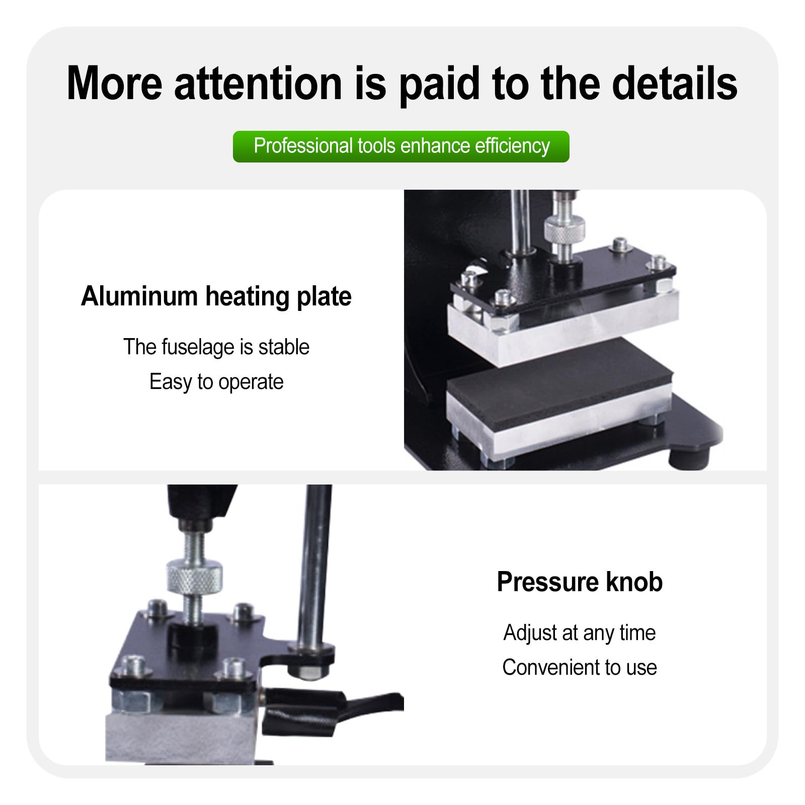 Pressa a caldo manuale con controllo touch screen LCD e pulsante timer, doppie piastre riscaldanti da 2,4*4,7 pollici, adatta per pelle, borse, magliette e stampa a trasferimento termico.
