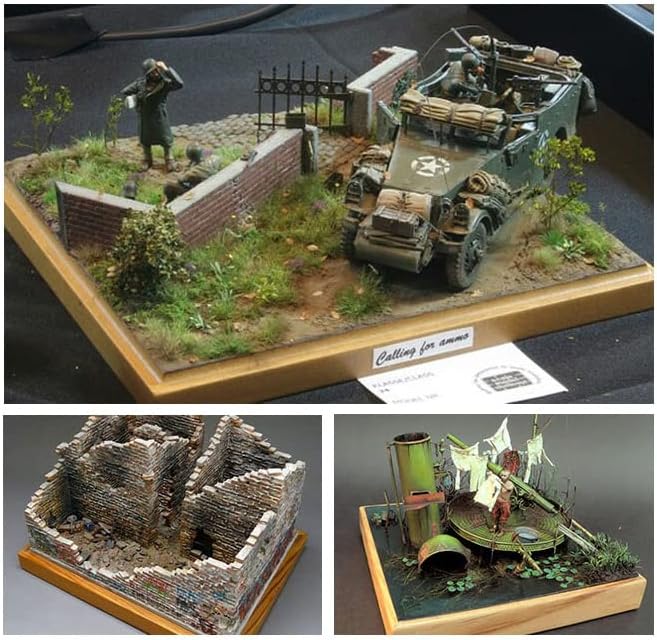 Miniatura 4 de 6X100ML Botella Paisaje Materials+49PCS Woodland Tuft War Wild Forest Scenery Basing Material Kit Set para Ferrocarril Ferrocarril Wargame Layout