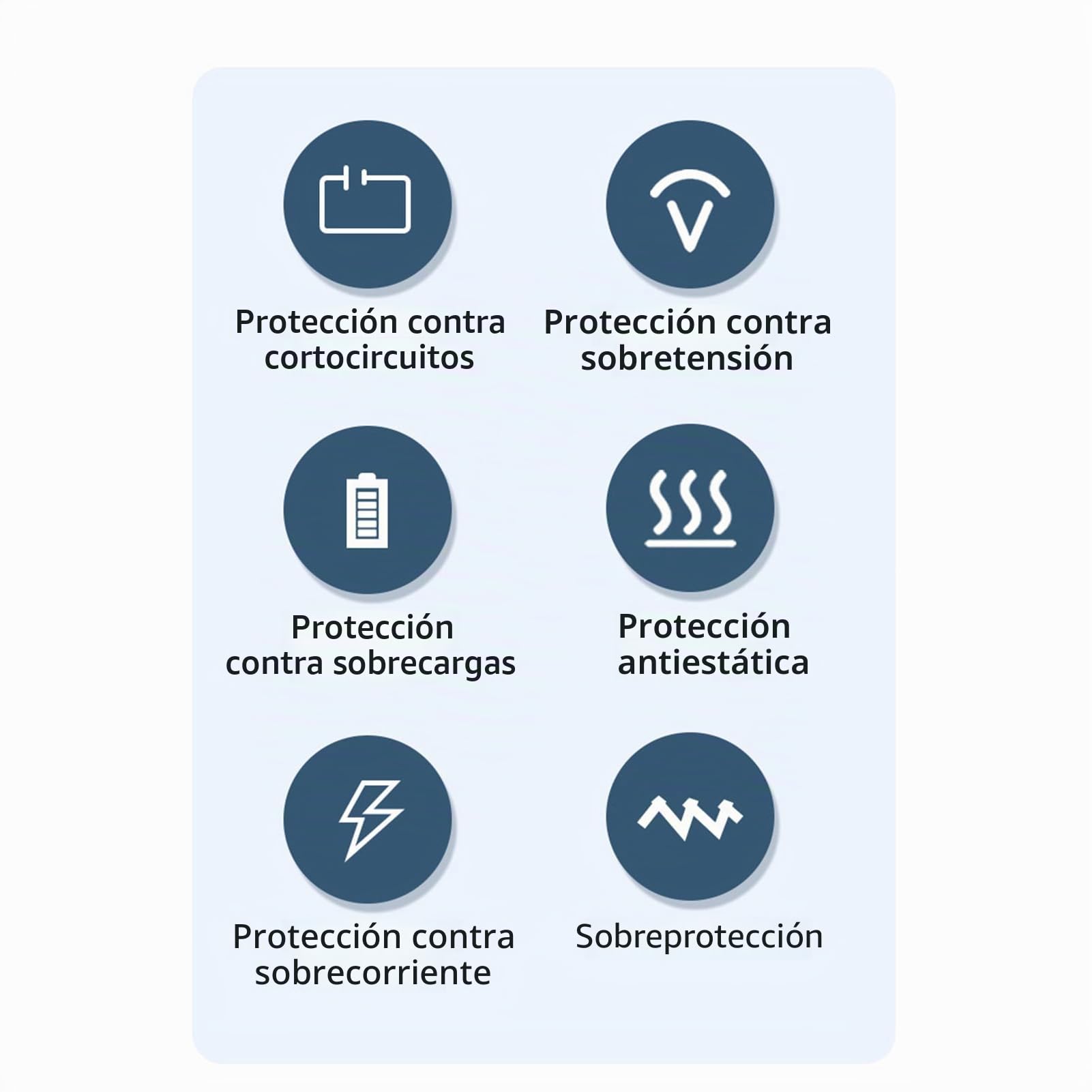 Docooler Estación de carga inteligente de 72 W con 6 puertos, carga USB para múltiples dispositivos, compatible con teléfonos móviles, tabletas y otros dispositivos electrónicos