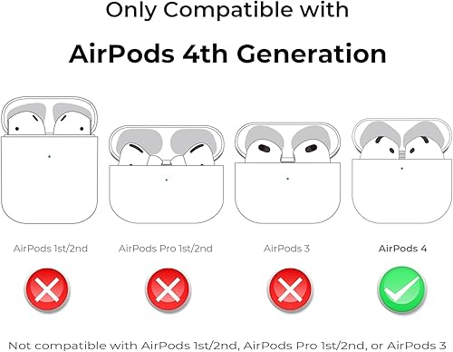 Miniatura 9 de Mouzor Bonita funda para Airpods 2 funda para Airpods 2 divertida funda de animales de dibujos animados 3D de PVC suave protección completa a prueba
