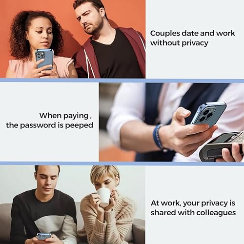 Miniatura 3 de Funda magnética para iPhone 14 Pro Max, 100 % sensibilidad de pantalla, protector de pantalla antimiradas, doble cara 9H, vidrio 9H, privacidad para