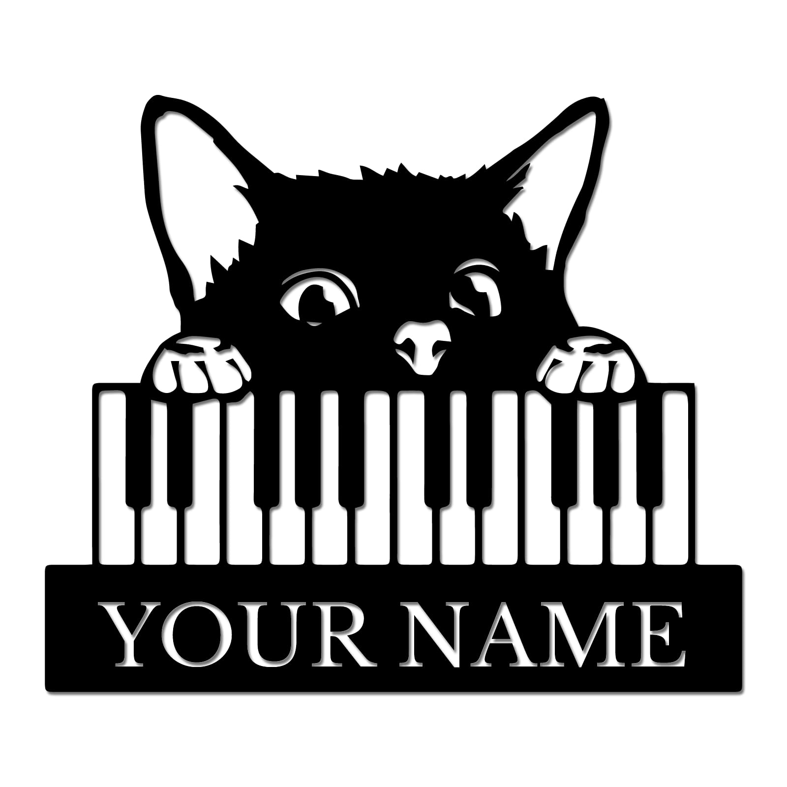 Personalized Music Metal Sign, Custom Name Wall Art for Musicians, Music Notes Room Decor, Gift for Teachers, Band Directors (Style-2)