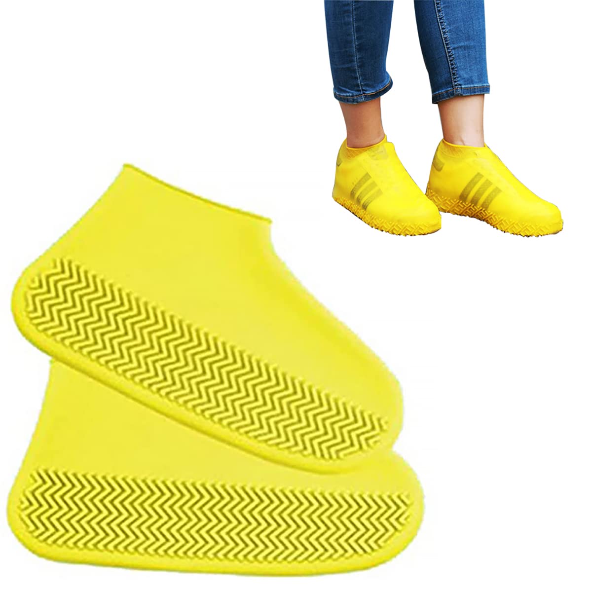 Copriscarpe Impermeabili Ciclismo 3 Paia Copriscarpe Pioggia Gomma - Impermeabili E Riutilizzabili Copriscarpe Pioggia Riutilizzabili - 4