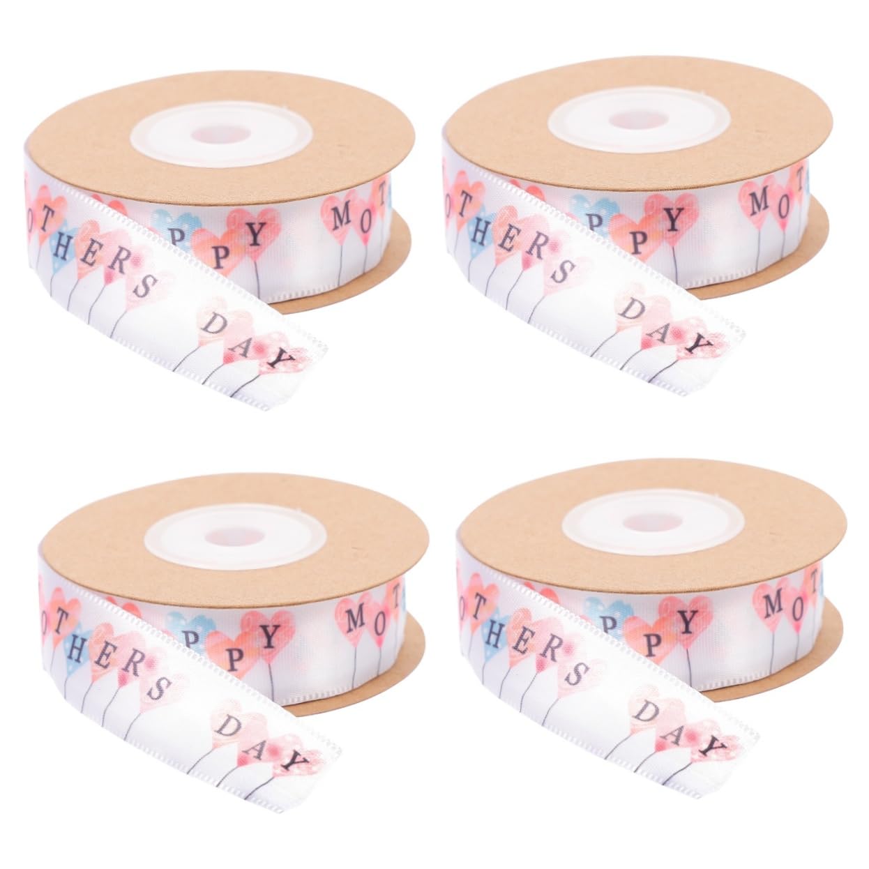Rubans en polyester pour la Fête des Mères et décorations pastel de table