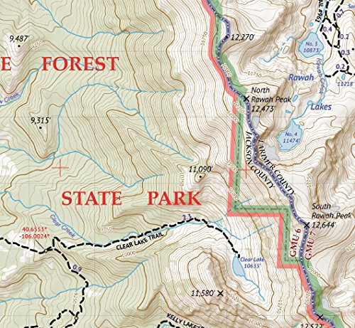Rawah Wilderness - Colorado Topographic Hiking Map (2018) #TOP3