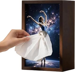Ballet Dancer Tissue Box, Elegant Ballerina Creative Tissue Box, Ballerina Wood Skirt Napkin Dispenser, Elegant Wooden TissueCover Holder, Flying Skirt TissueBox, for Home Office Bedroom Bathroom