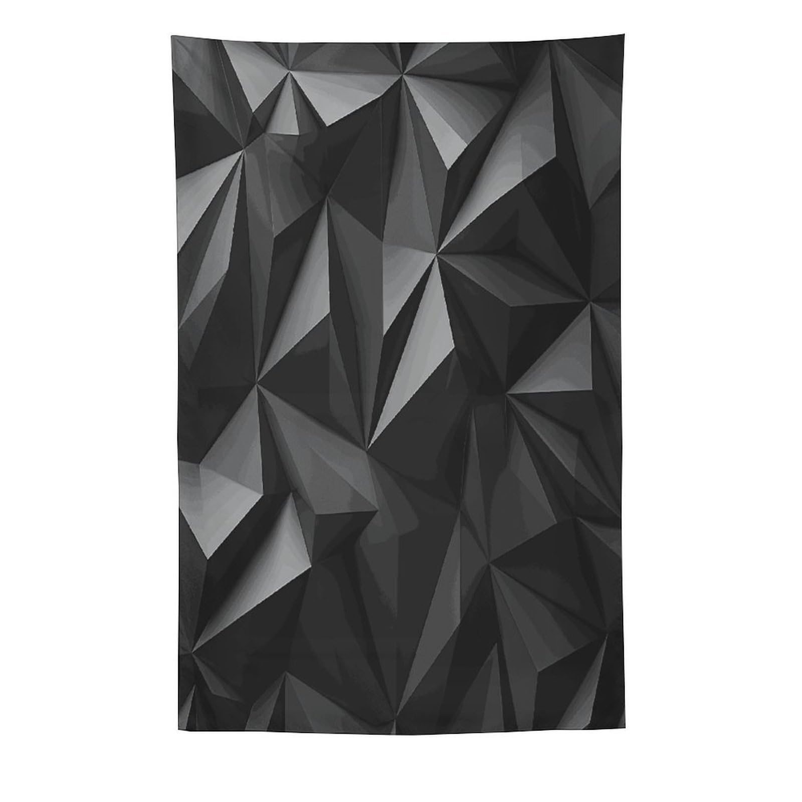 MUSM Black Geometric Tapestry with Installation Kit Personalized Wall Tapestry Aesthetic Tapestries Backdrop Banner Wall Art Hanging Decor for Home Picnic Beach Blanket 60"x90"
