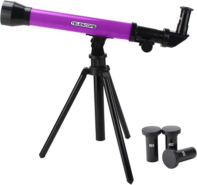 Astronomical High-Powered Science 40X Telescope 60X Toys 20X Children Education Science and technology teaching Science And Technology The Science And Technology of Growing Young (violet, One Size)